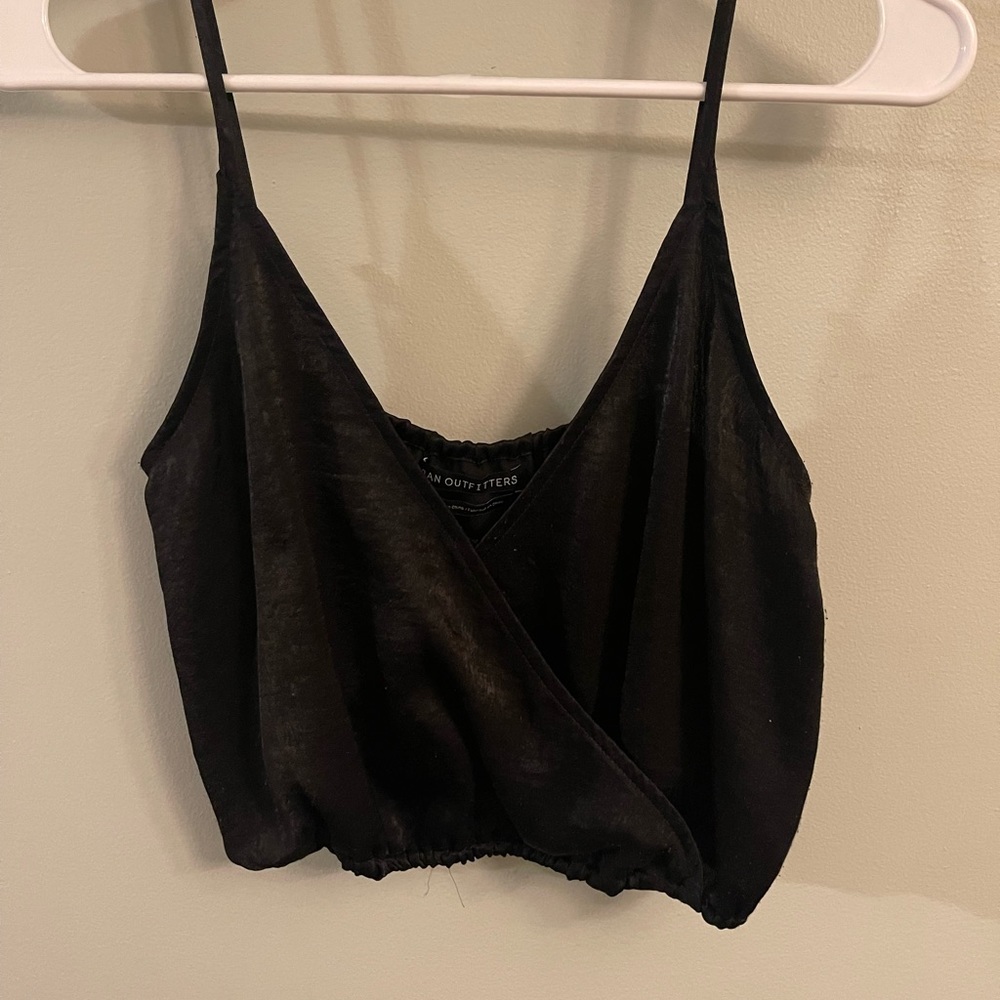 Urban outfitters black silky top